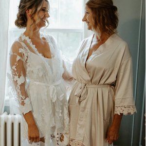 Satin Champagne Robe